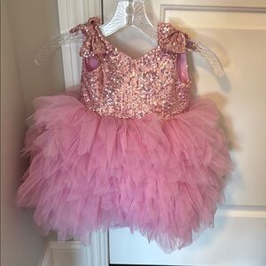 Itty Bitty Toes Pink Sequin Dance Costume